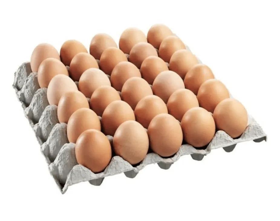 SOURCED FROM AN ALTERNATE LOCAL SUPPLIER : MIXED GRADE TRAYS (30 FREE-RANGE EGGS) not produced by our Farm